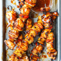 BBQ Pineapple Chicken Kabobs