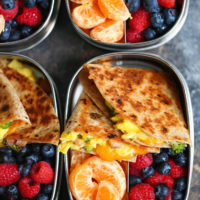 Ham, Egg, and Cheese Breakfast Quesadillas