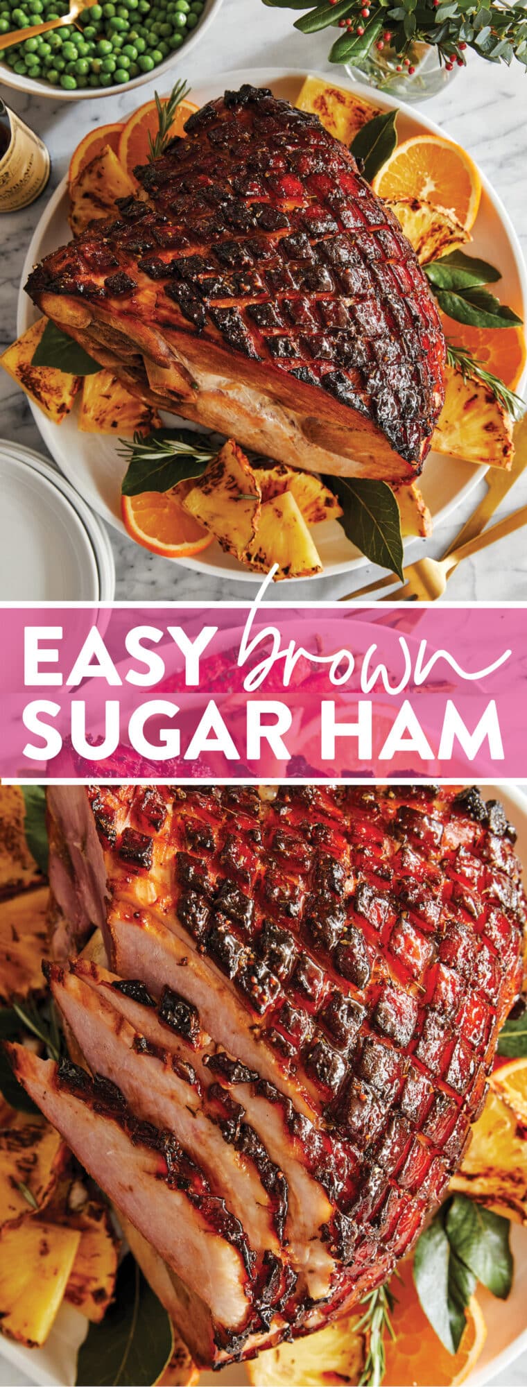 Easy Brown Sugar Ham - The most incredible brown sugar glaze there ever was. Perfectly sweet, tangy and savory! An absolute holiday classic.