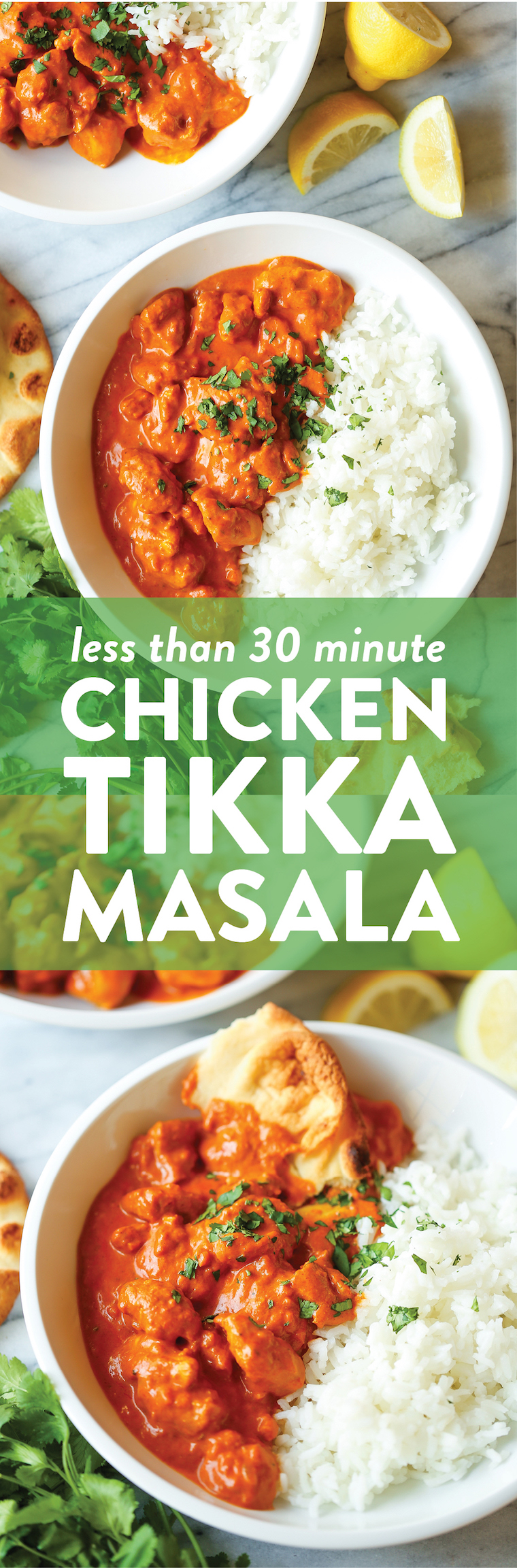 Easy Chicken Tikka Masala - 10000x better (and faster) than take-out! And the chicken is perfectly tender with the creamiest, most flavor-packed sauce ever!