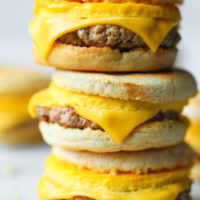 Freezer Sausage, Egg, and Cheese Breakfast Sandwiches