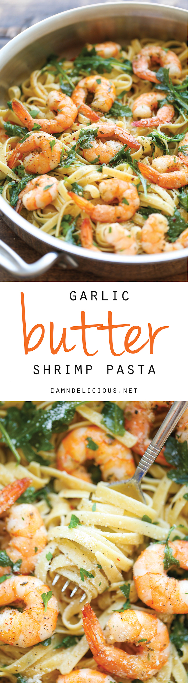 Garlic Butter Shrimp Pasta - An easy peasy pasta dish that's simple, flavorful and hearty. And all you need is 20 min to whip this up!