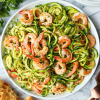 Garlic Butter Shrimp Zucchini Noodles recipe