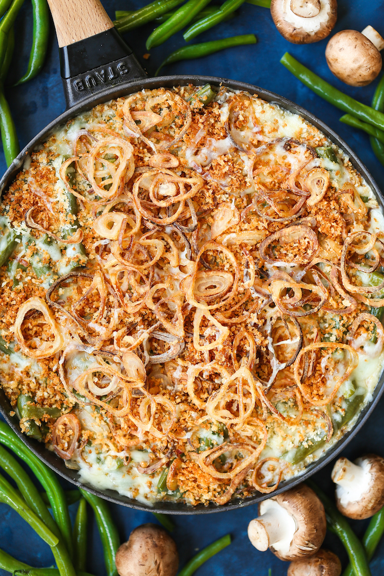 Green Bean Casserole with Crispy Fried Shallots - Hands down, this is legit the best-ever classic green bean casserole! SO EASY and made from scratch!!!