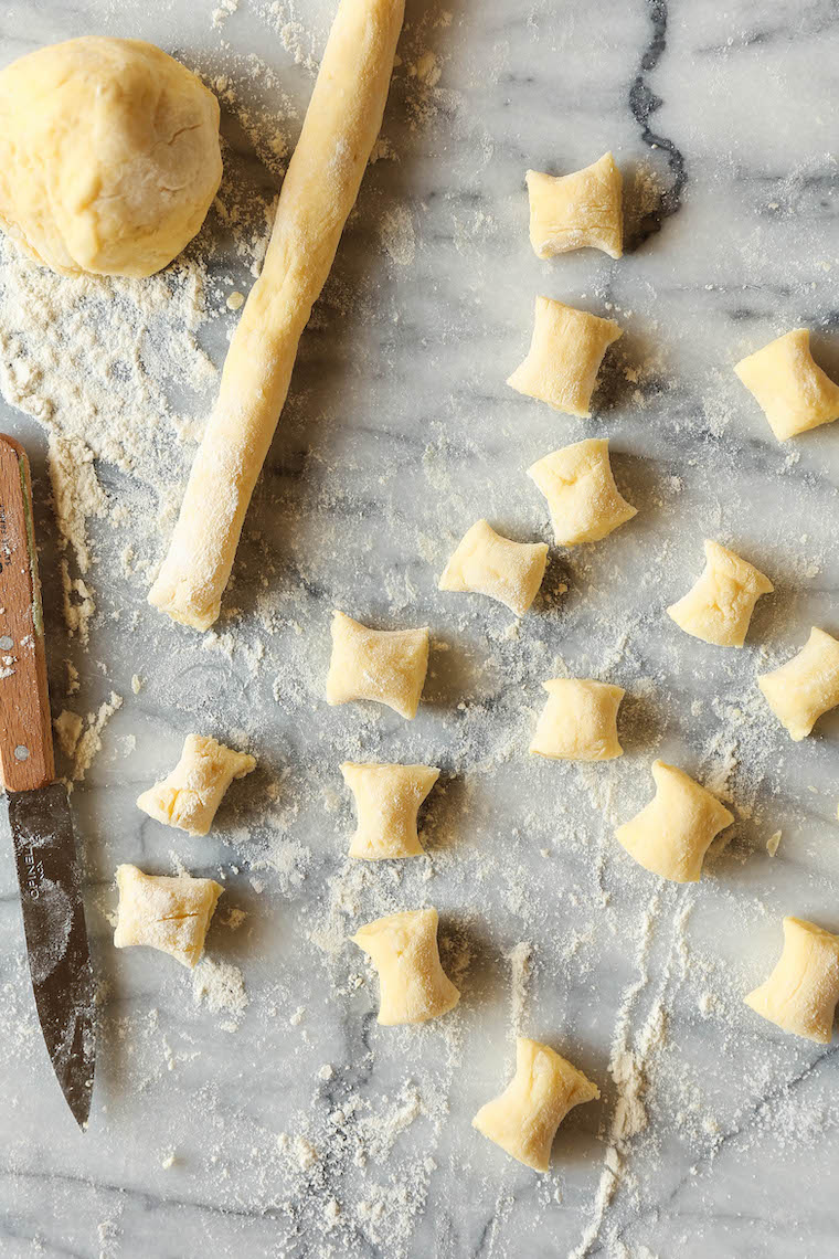 Homemade Gnocchi - Super light, pillow-y and fluffy, AND SO EASY to make with just 5 ingredients! You won't be able to go back to store-bought gnocchi!!!