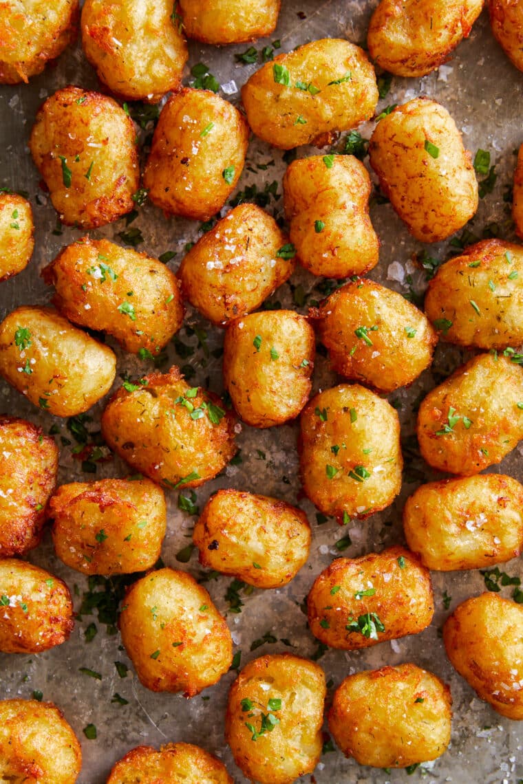 Homemade Tater Tots - Say goodbye to those frozen bags of tots! This homemade version is easy, freezer-friendly and better than store-bought!