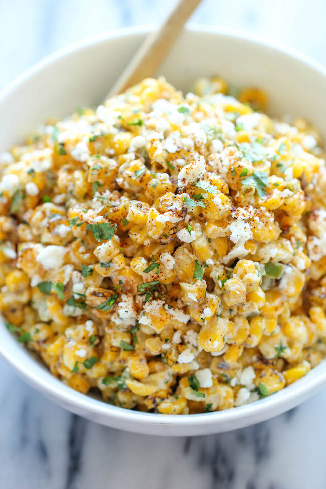 Mexican Corn Dip - The traditional Mexican street corn is turned into the best dip ever. It's so good, you won't even need the chips here!