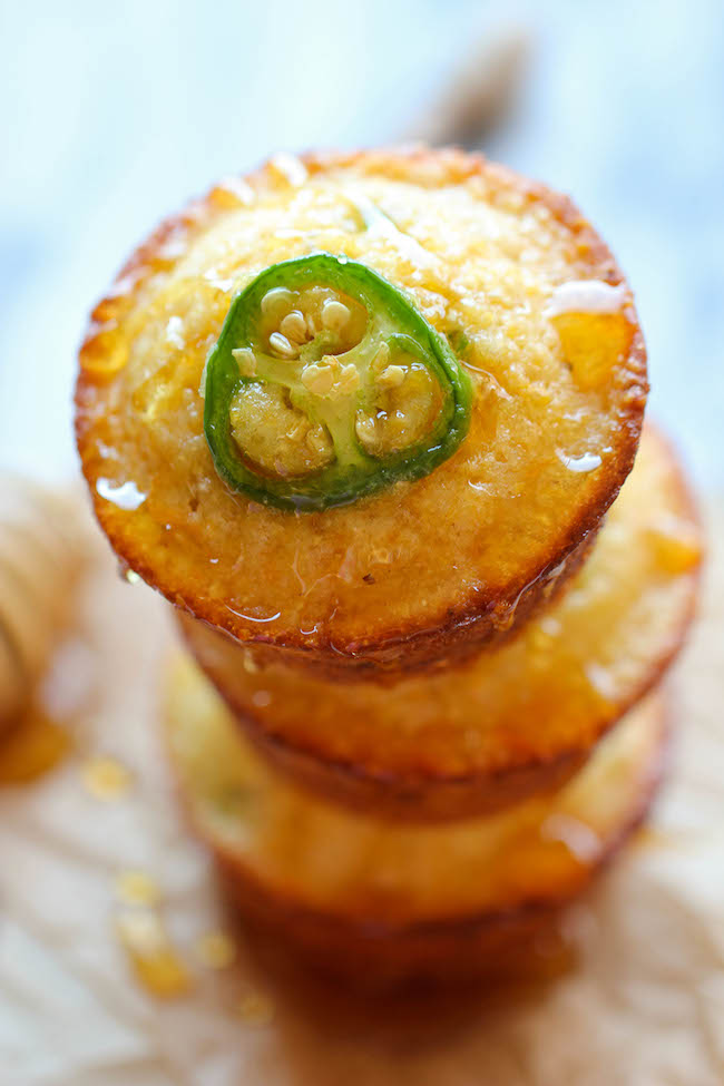 Jalapeno Cornbread Muffins - These sweet, crumbly muffins are unbelievably easy to make and incredibly addicting!