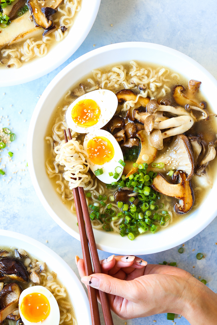 Mushroom Ramen - Restaurant-quality ramen you can make at home! With a perfectly seasoned mushroom broth, you'll never order this out again. It's THAT good!