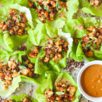 Peanut Chicken Lettuce Wraps